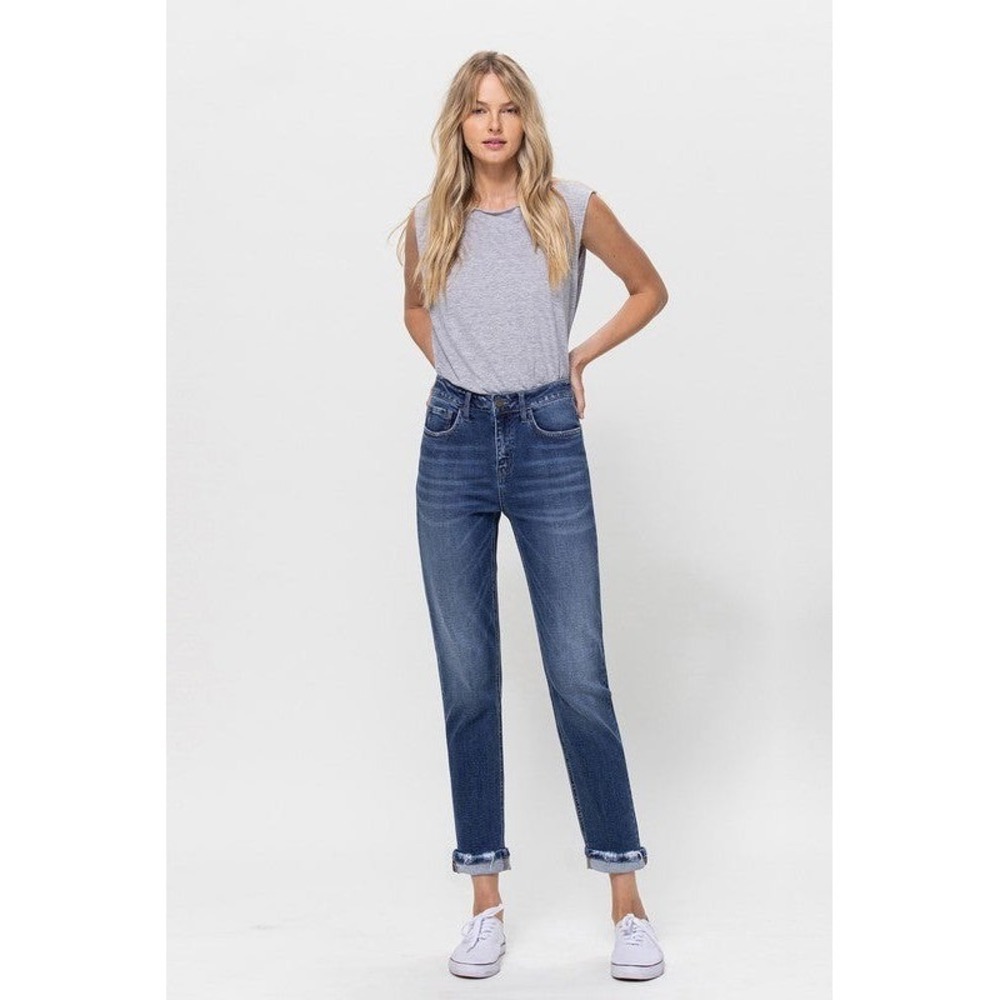 Flying Monkey Distressed Mid Rise Slim boyfriend Jeans Dark Wash Size 28